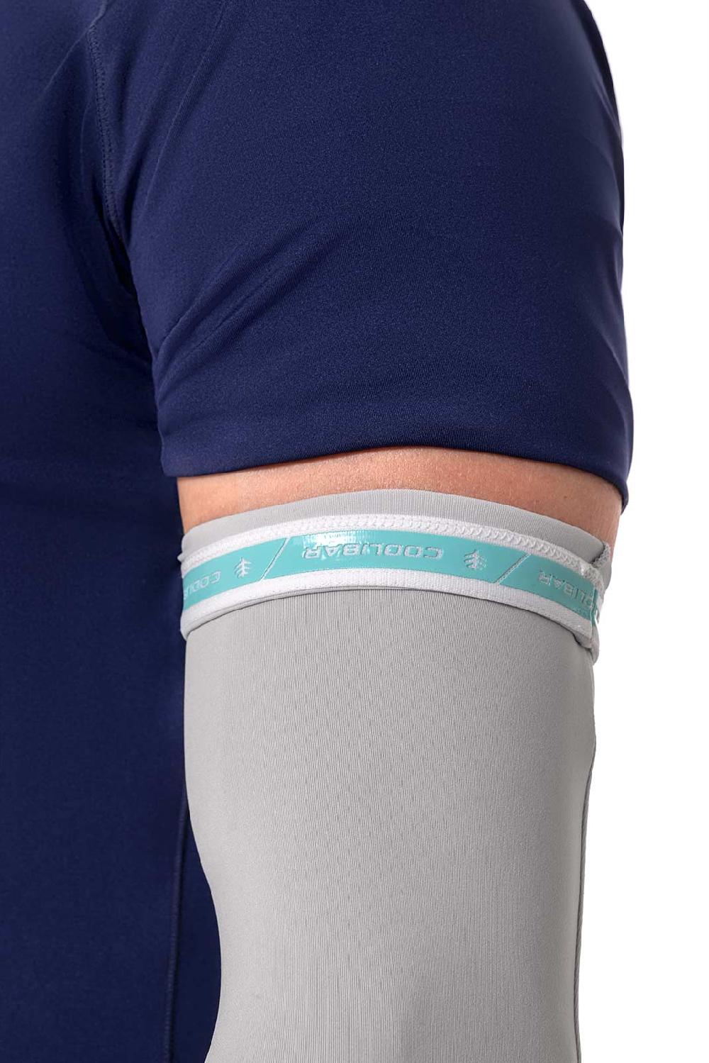 Coolibar Men MaxShield Performance Arm Sleeves | Sleek Grey