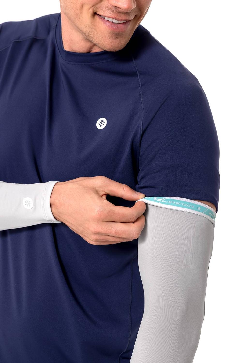 Coolibar Men MaxShield Performance Arm Sleeves | Sleek Grey