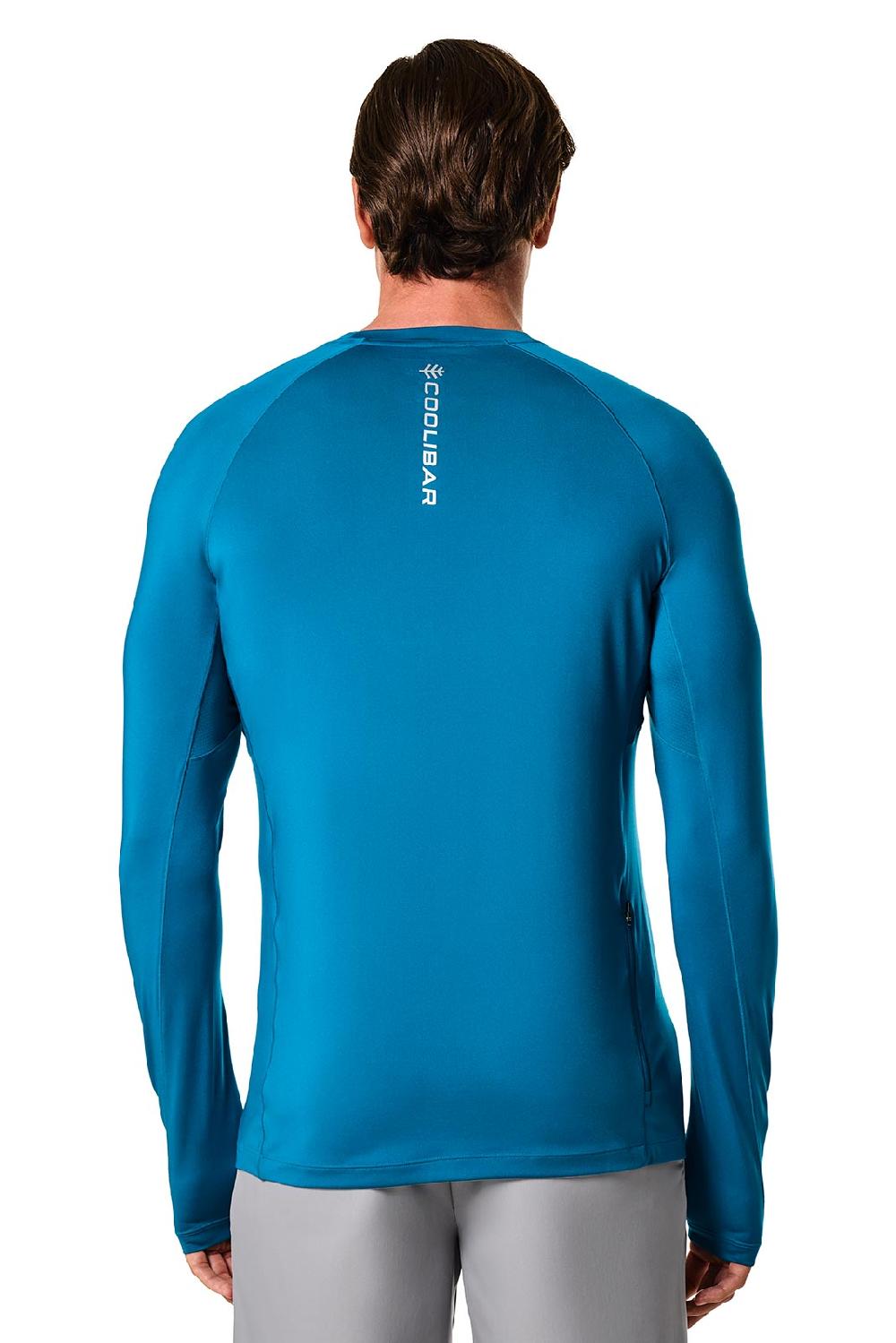 Coolibar Men's Agility Long Sleeve Performance T-shirt | Bluejay