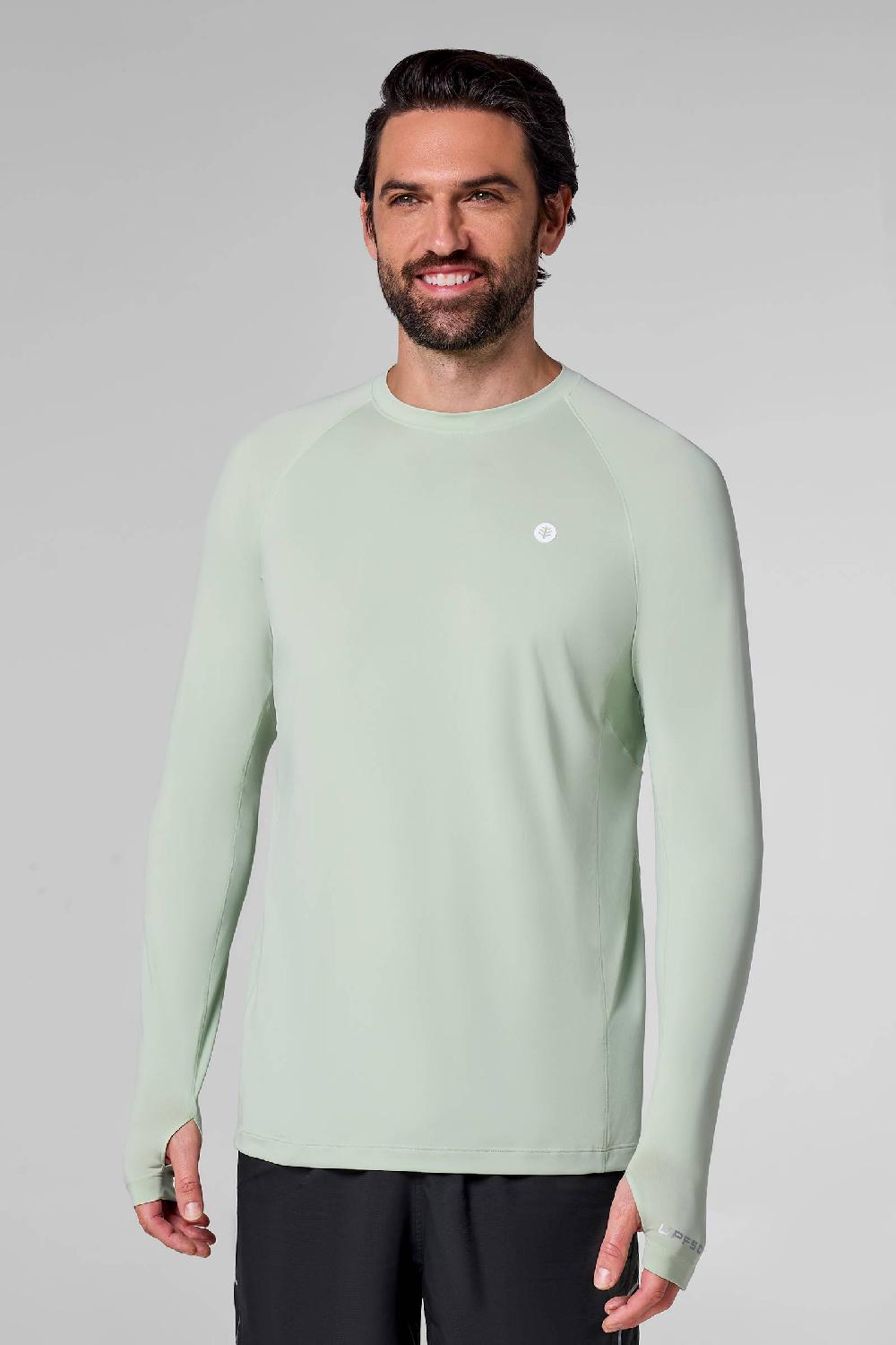 coolibar Men's Agility Long Sleeve Performance T-Shirt | Seedling