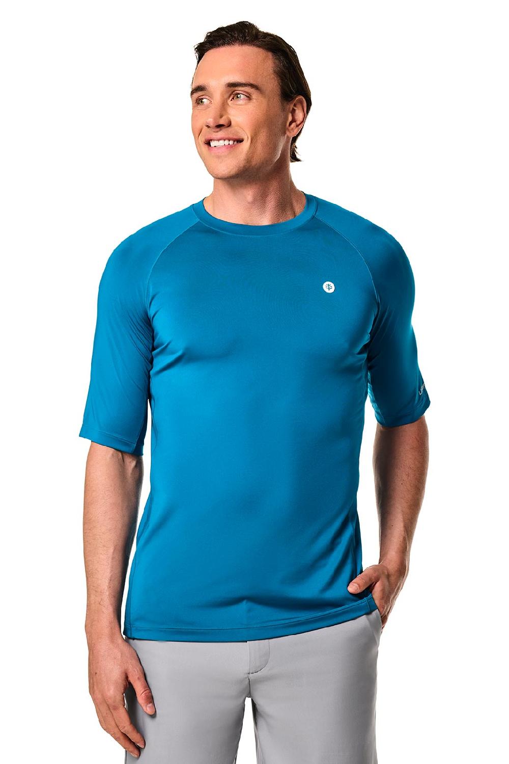Coolibar Men's Agility Performance Short Sleeve T-Shirt | Bluejay