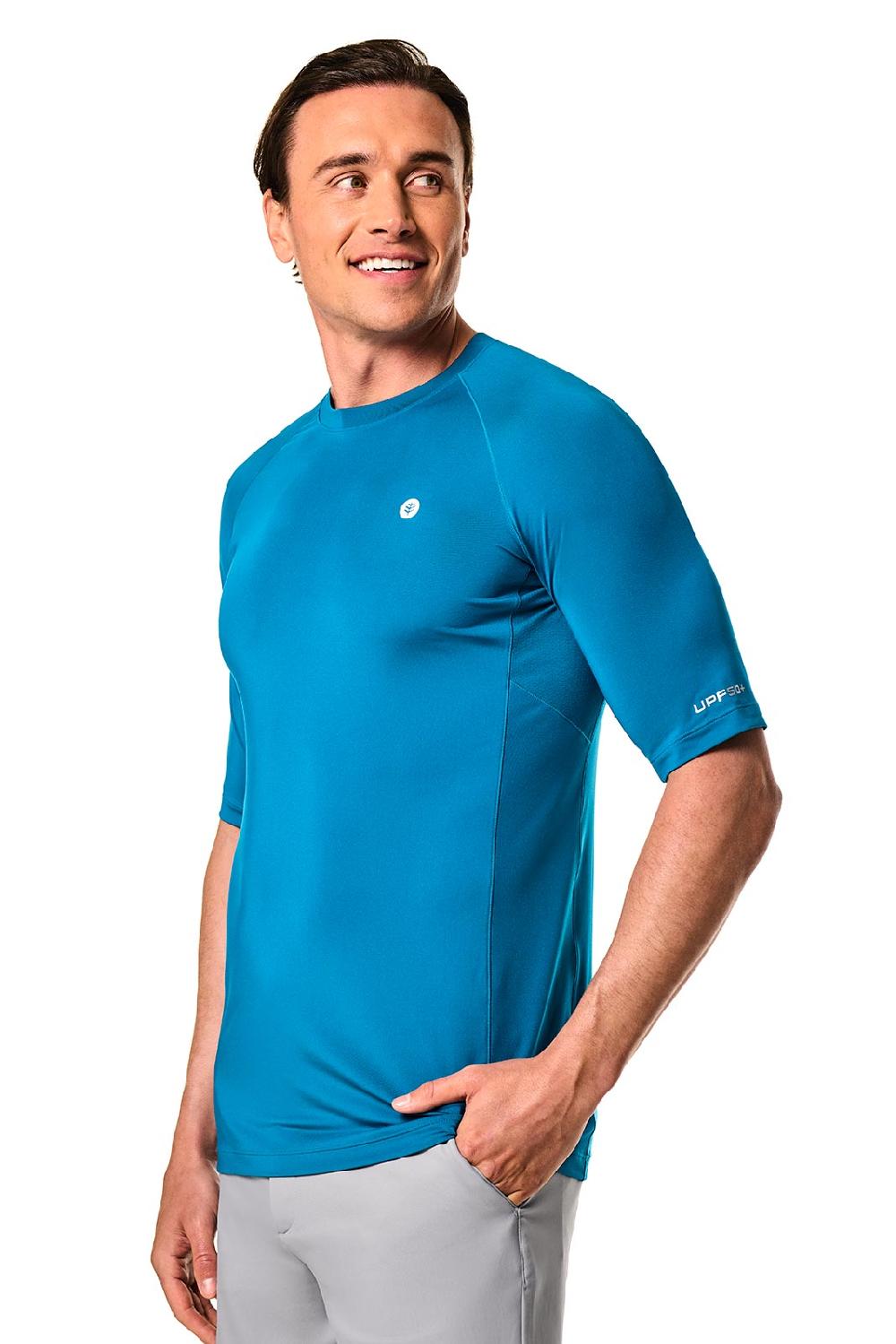 Coolibar Men's Agility Performance Short Sleeve T-Shirt | Bluejay