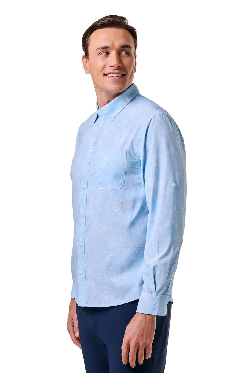 Coolibar Men's Aricia Sun Shirt | Skyride Perfect Peony