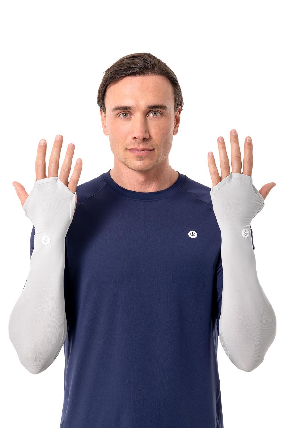 Coolibar Men's Backspin Performance Sleeves | Sleek Grey