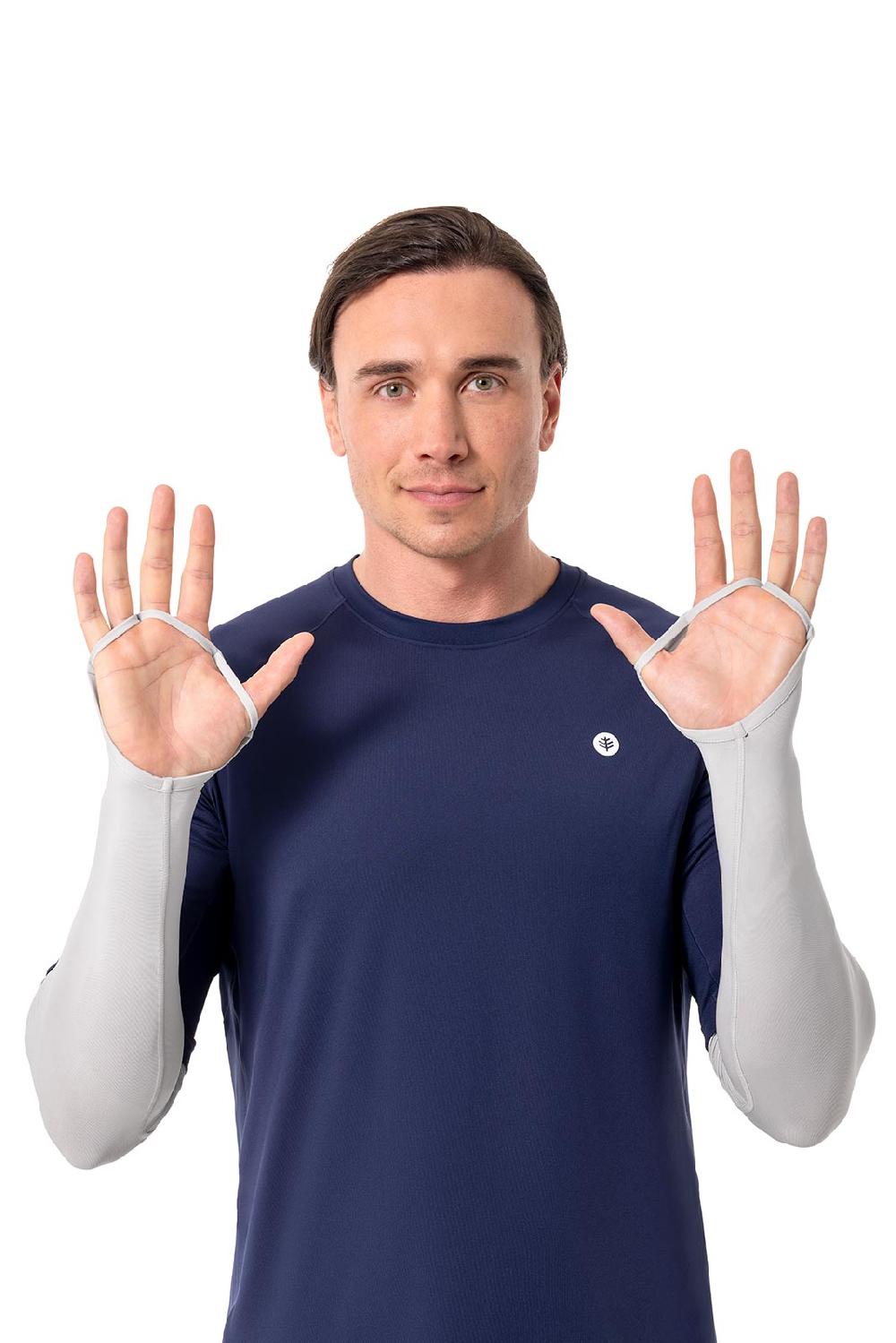 Coolibar Men's Backspin Performance Sleeves | Sleek Grey