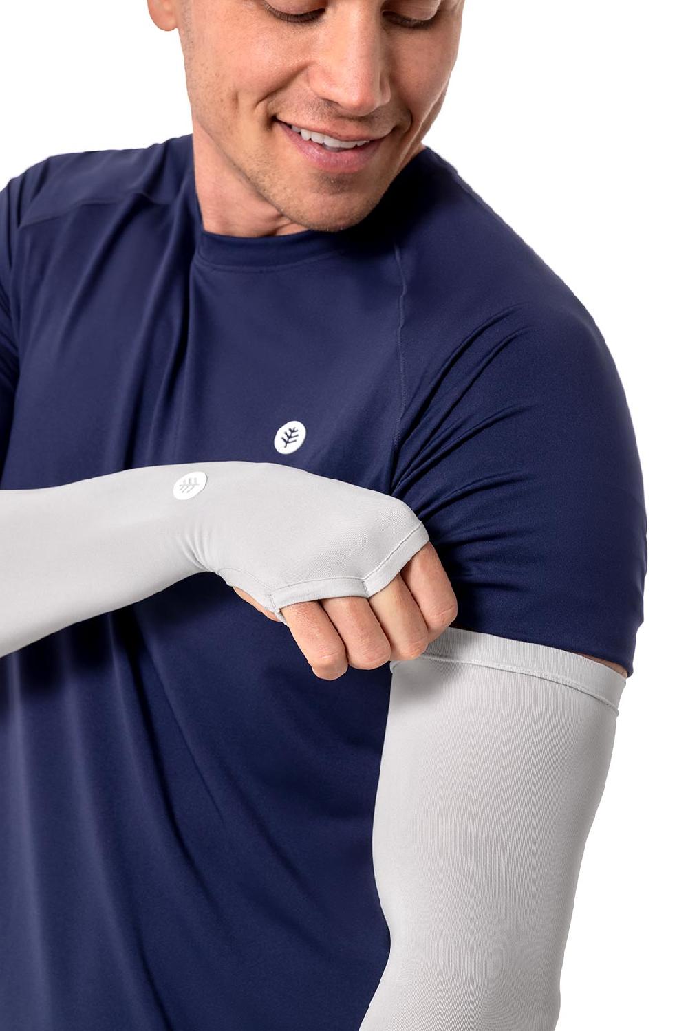 Coolibar Men's Backspin Performance Sleeves | Sleek Grey