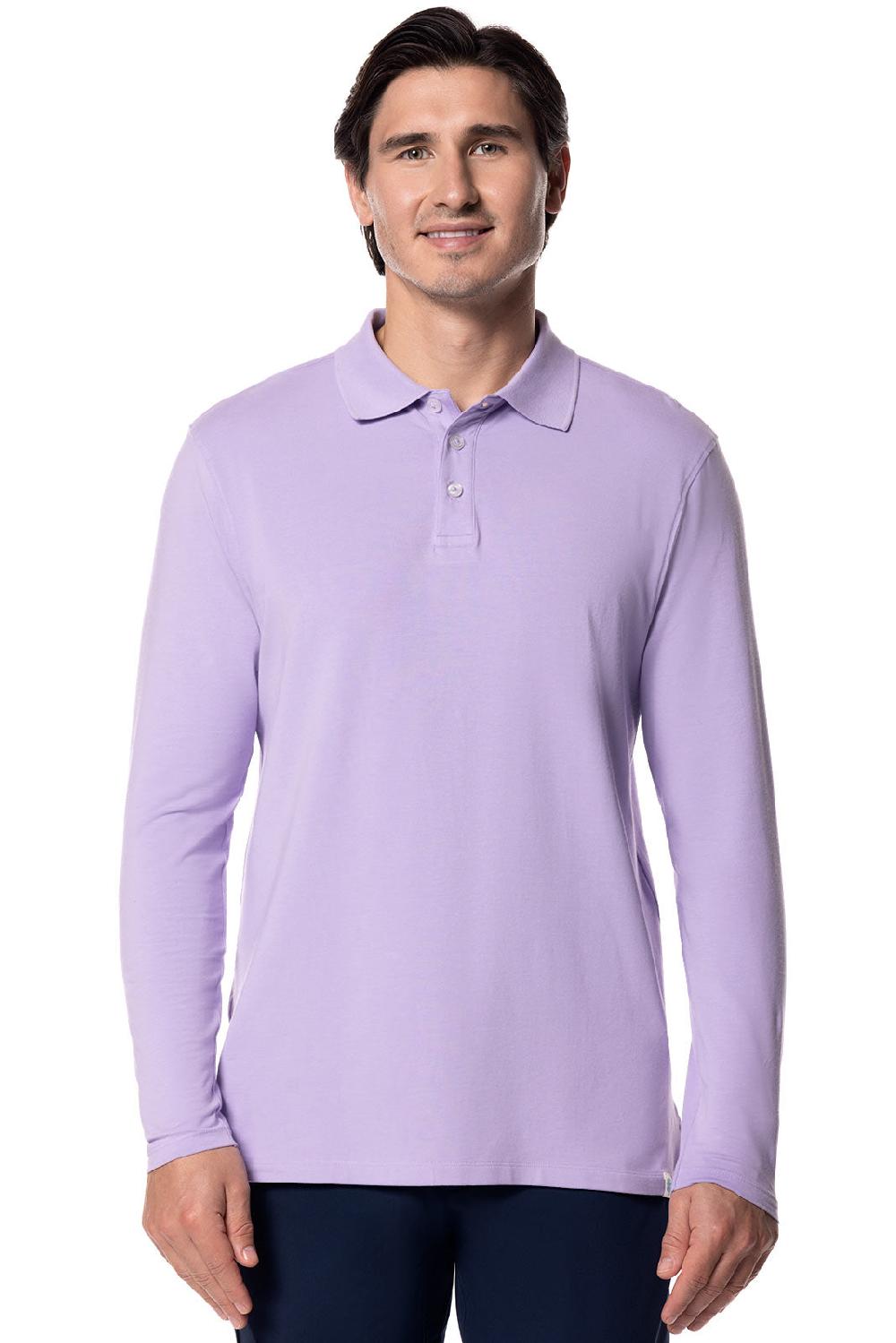 Coolibar Men's Coppitt Long Sleeve Weekend Polo | Lavendula