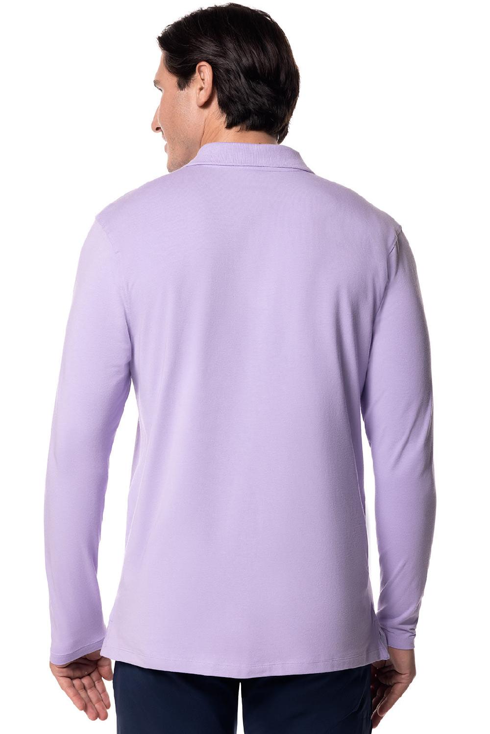 Coolibar Men's Coppitt Long Sleeve Weekend Polo | Lavendula