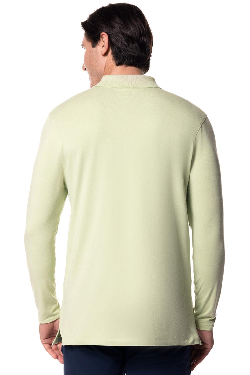 Coolibar Men's Coppitt Long Sleeve Weekend Polo | Seedling