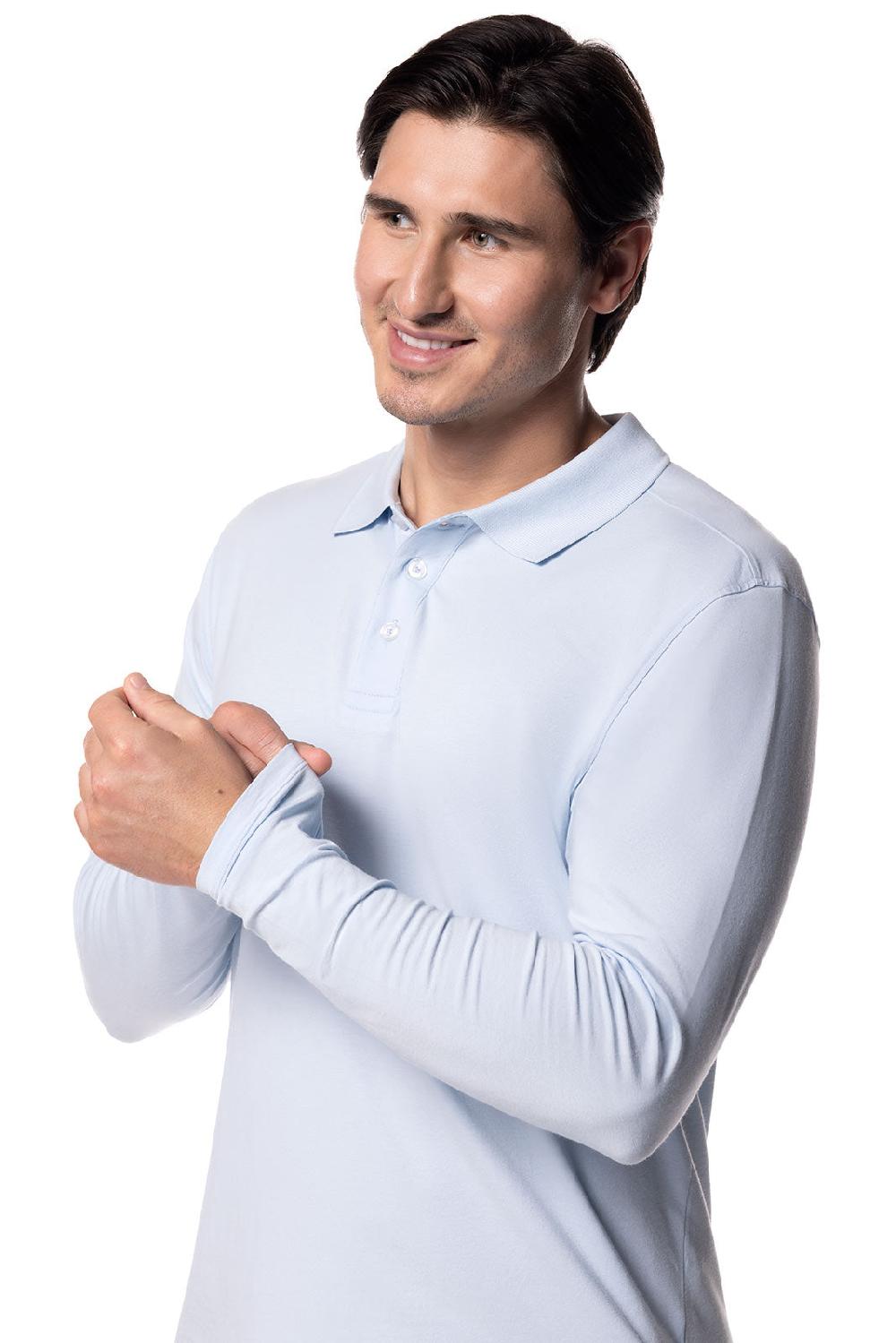 Coolibar Men's Coppitt Long Sleeve Weekend Polo | Skyride