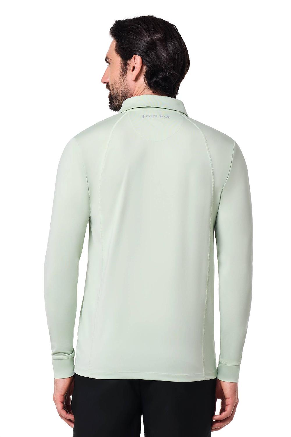 Coolibar Men's Drive Golf Long Sleeve Polo | Seedling