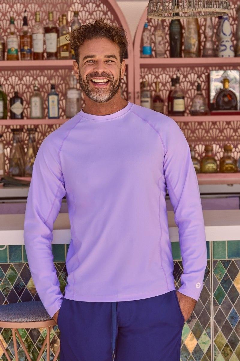 Coolibar Men's Hightide Long Sleeve Swim Shirt | Lavendula