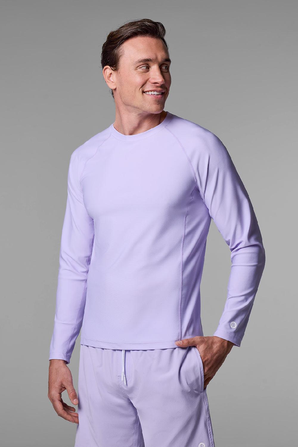 coolibar Men's Hightide Long Sleeve Swim Shirt | Lavendula