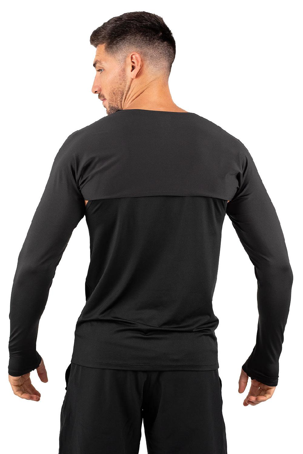 Coolibar Men's Larix Shoulder Wrap UV Sleeves | Black