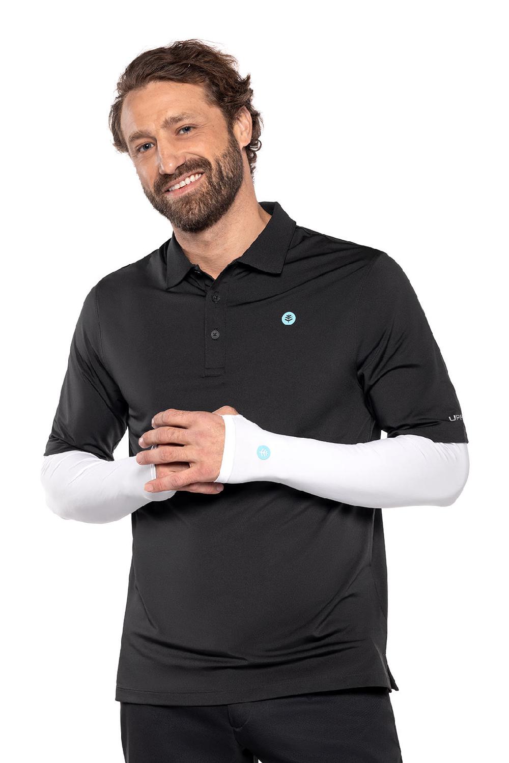 Coolibar Men's Larix Shoulder Wrap UV Sleeves | White