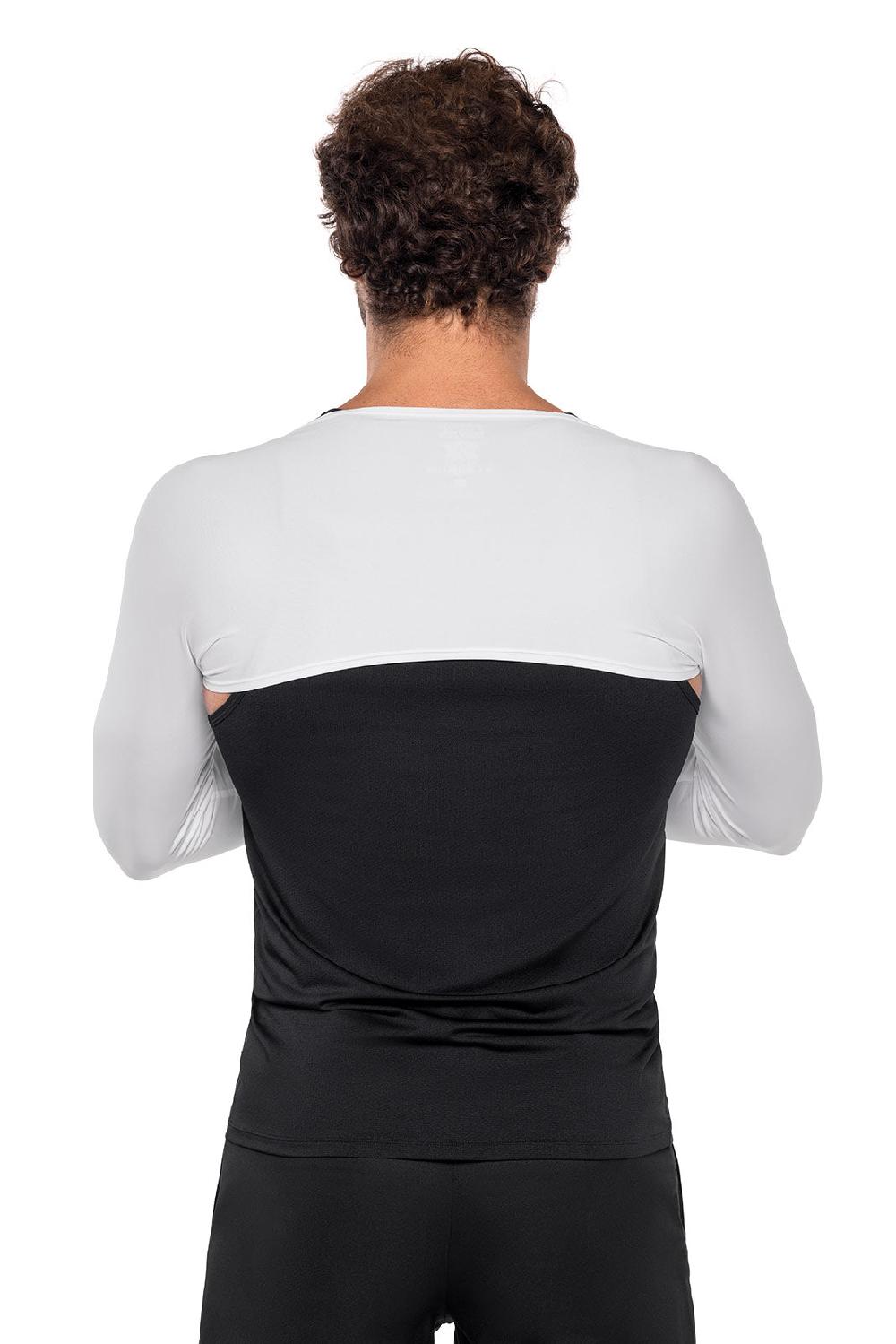 Coolibar Men's Larix Shoulder Wrap UV Sleeves | White