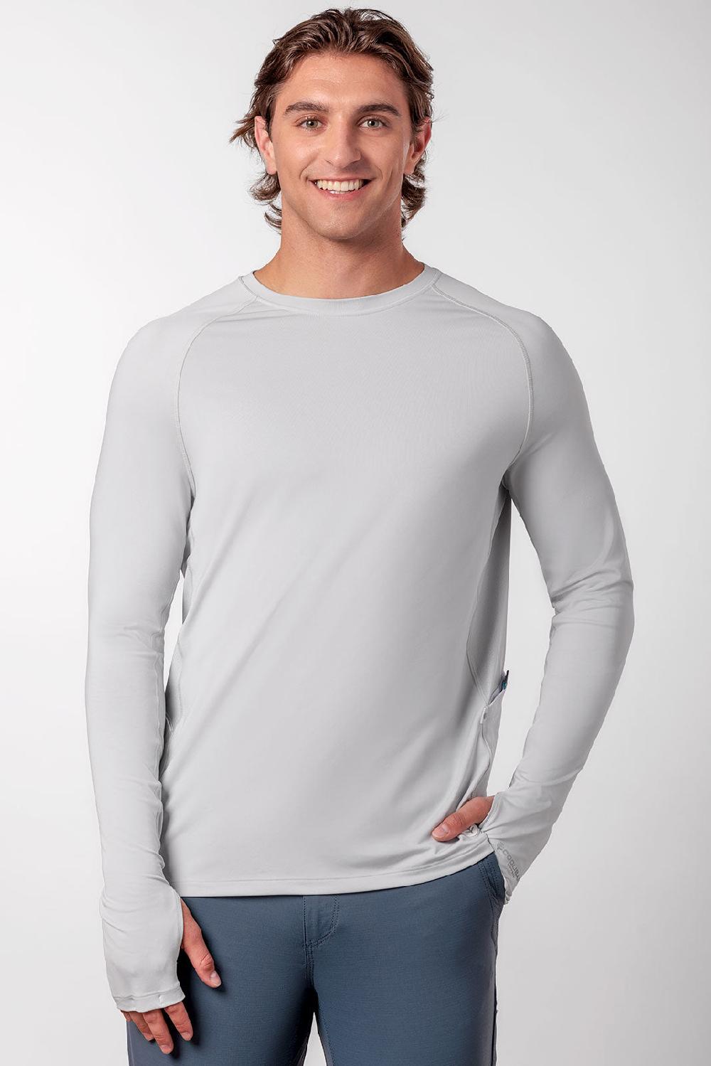 coolibar Men's Lighthouse Point Boat Tee | Sleek Grey