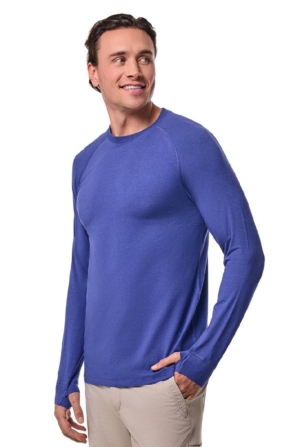 Coolibar Men's LumaLeo Long Sleeve T-Shirt | Future Dusk