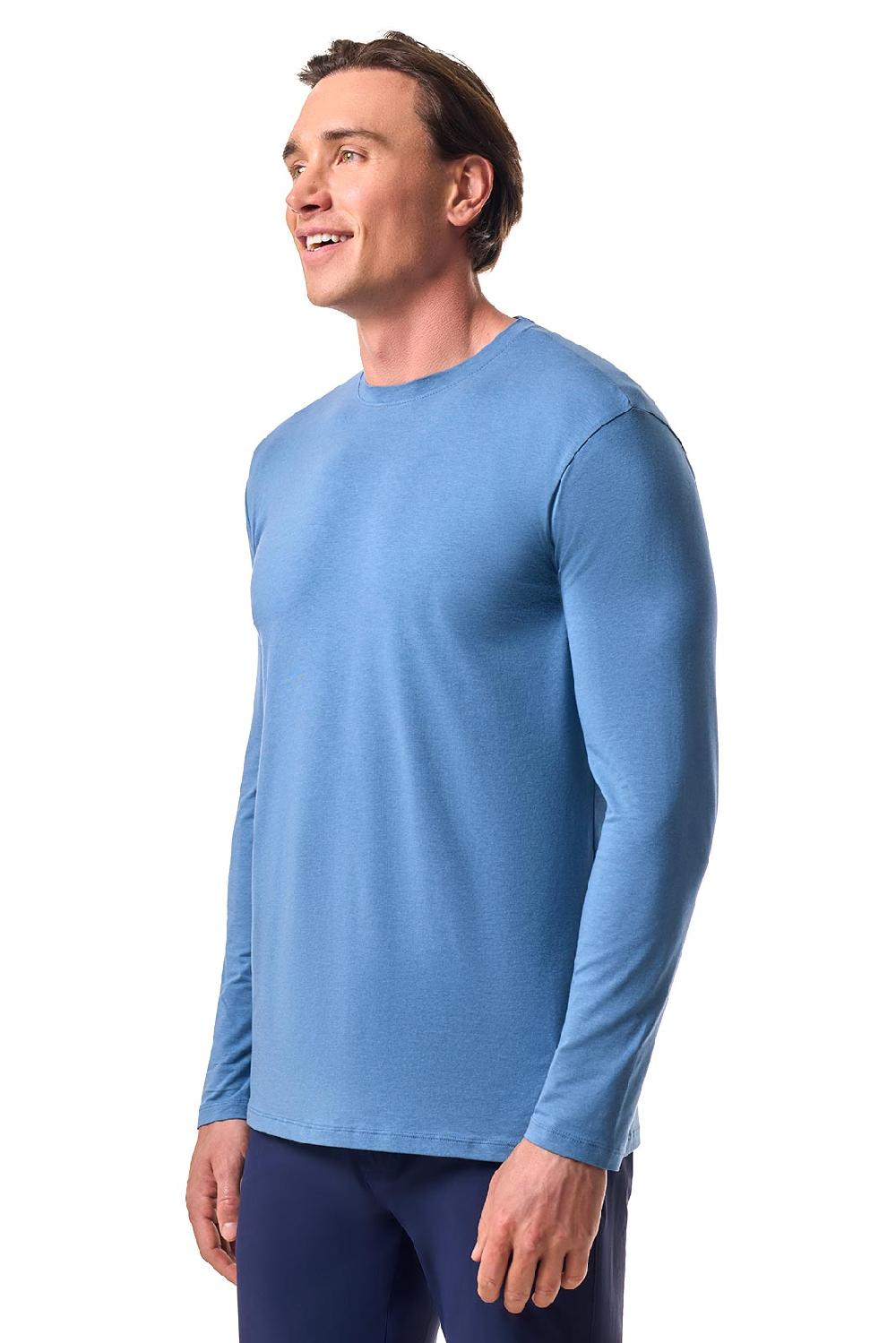 Coolibar Men's Morada Everyday Long Sleeve T-Shirt | Blue Dusk