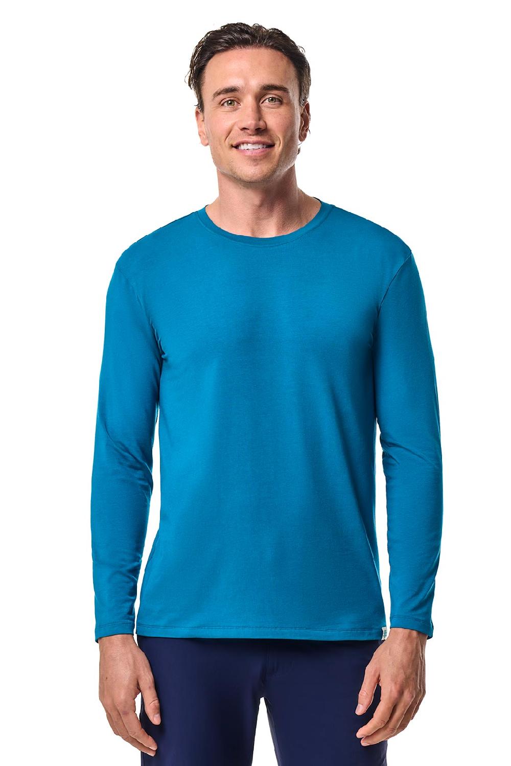 Coolibar Men's Morada Everyday Long Sleeve T-Shirt | Bluejay