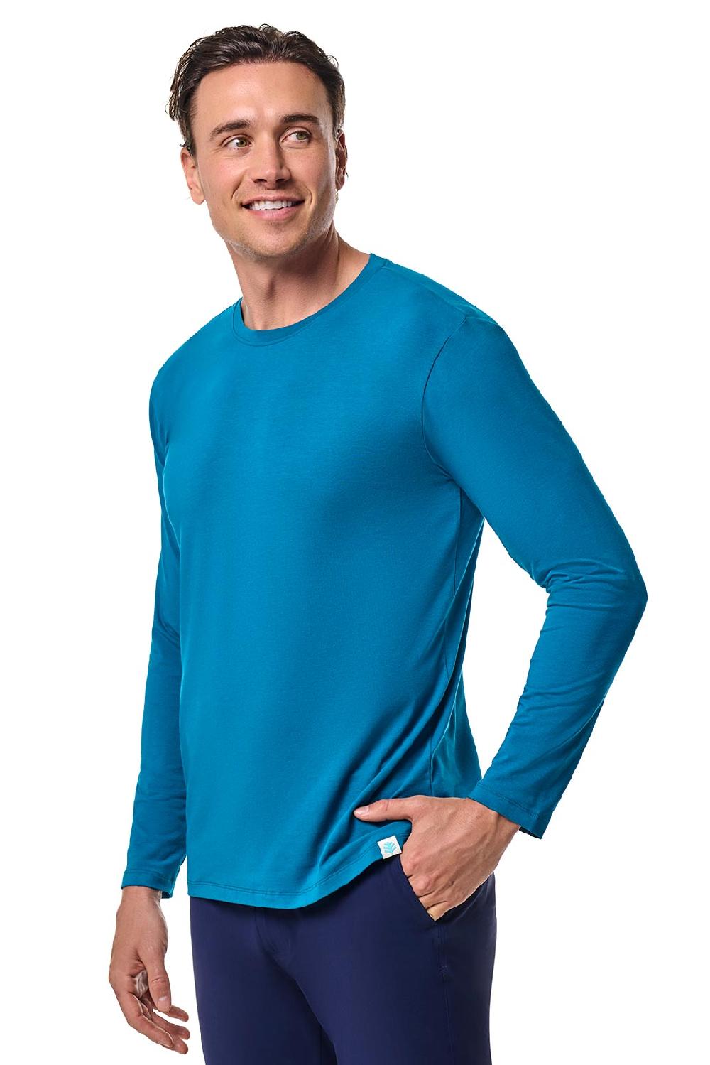 Coolibar Men's Morada Everyday Long Sleeve T-Shirt | Bluejay