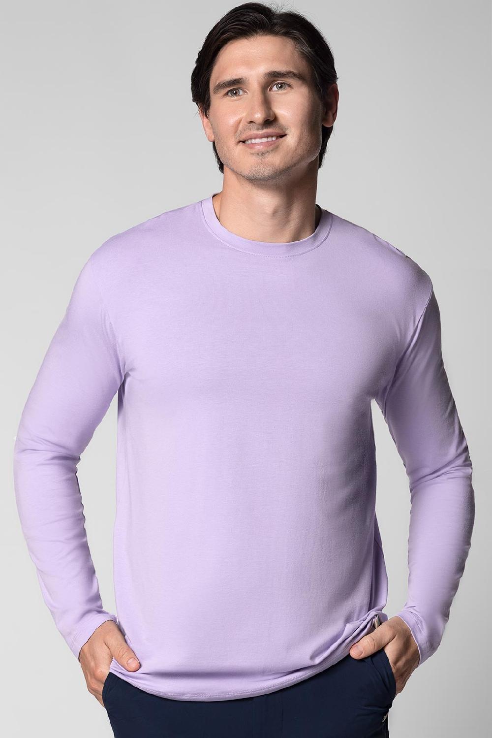 coolibar Men's Morada Everyday Long Sleeve T-Shirt | Lavendula