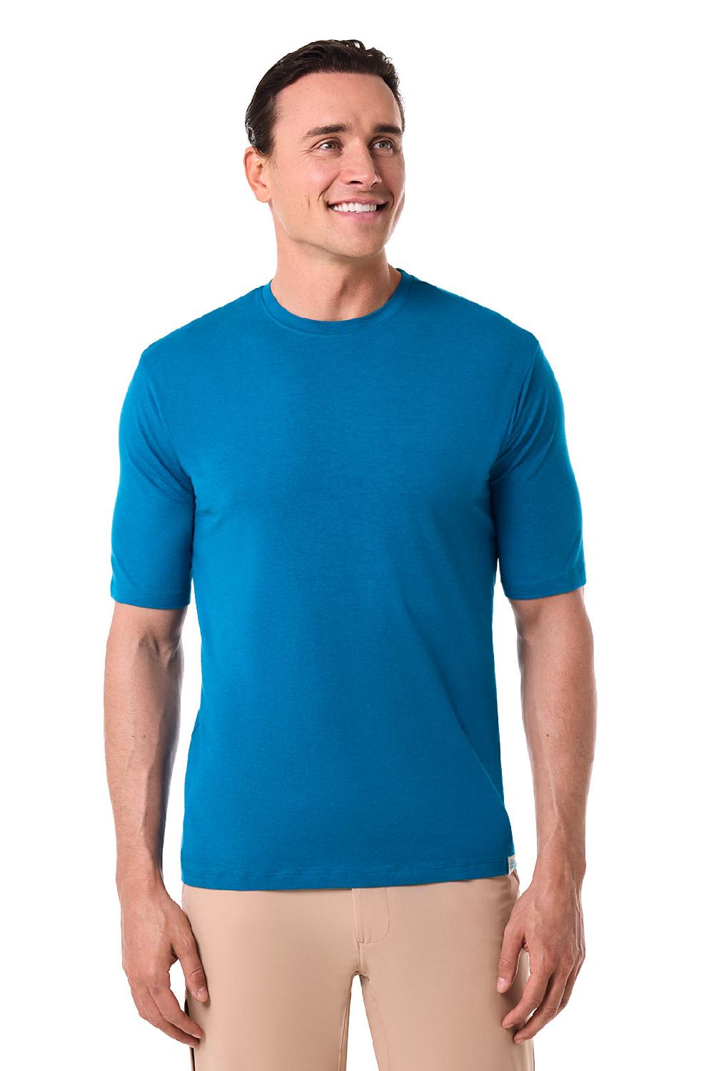 Coolibar Men's Morada Everyday Short Sleeve T-Shirt | Bluejay