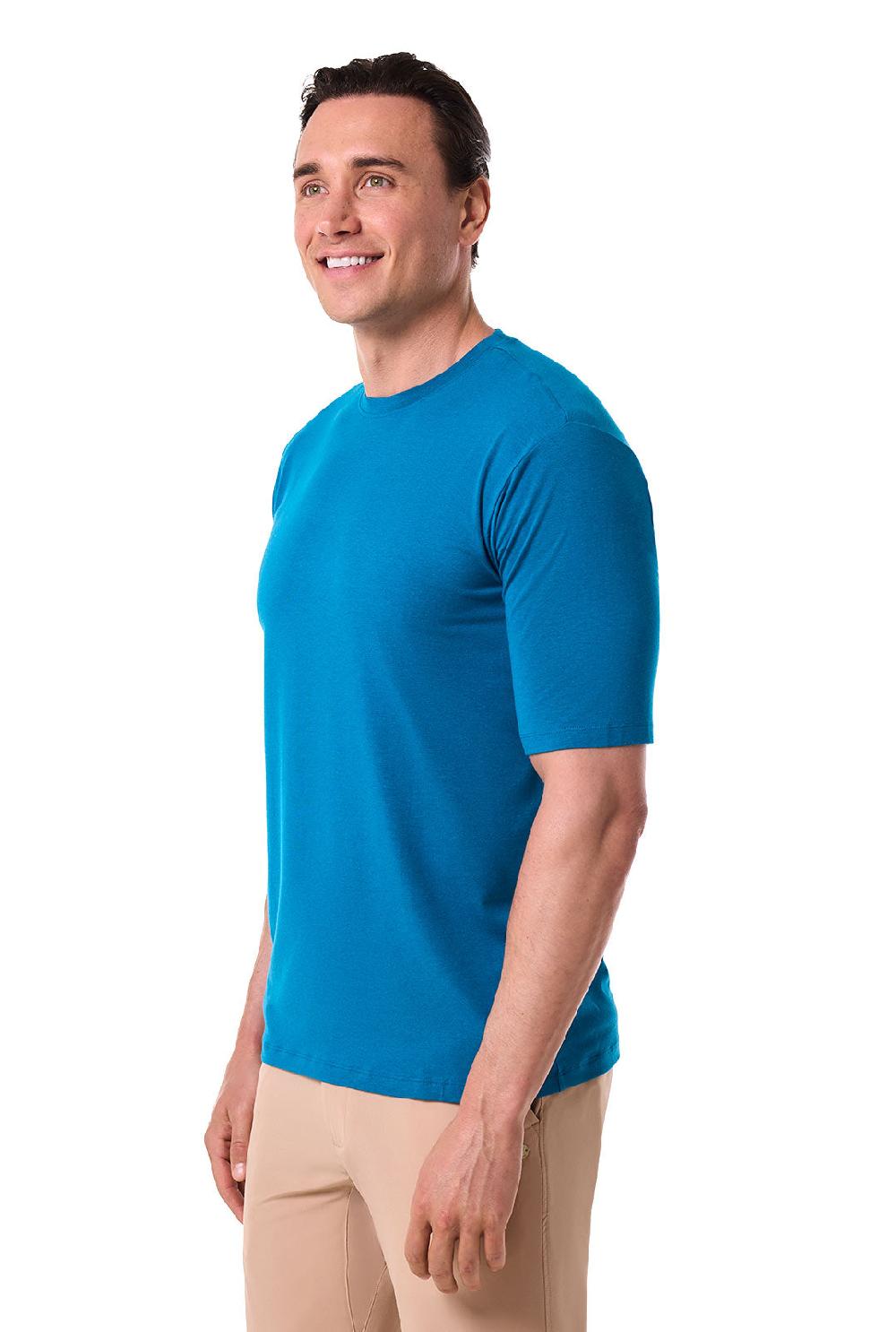 Coolibar Men's Morada Everyday Short Sleeve T-Shirt | Bluejay