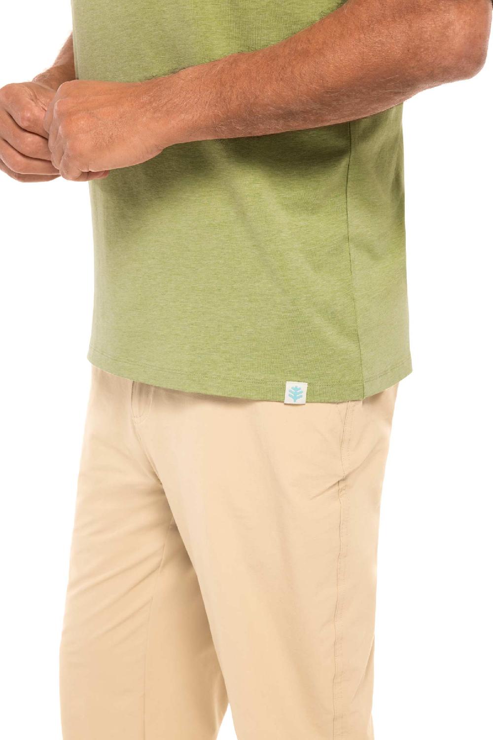 Coolibar Men's Morada Everyday Short Sleeve T-Shirt | Willow Green Heather