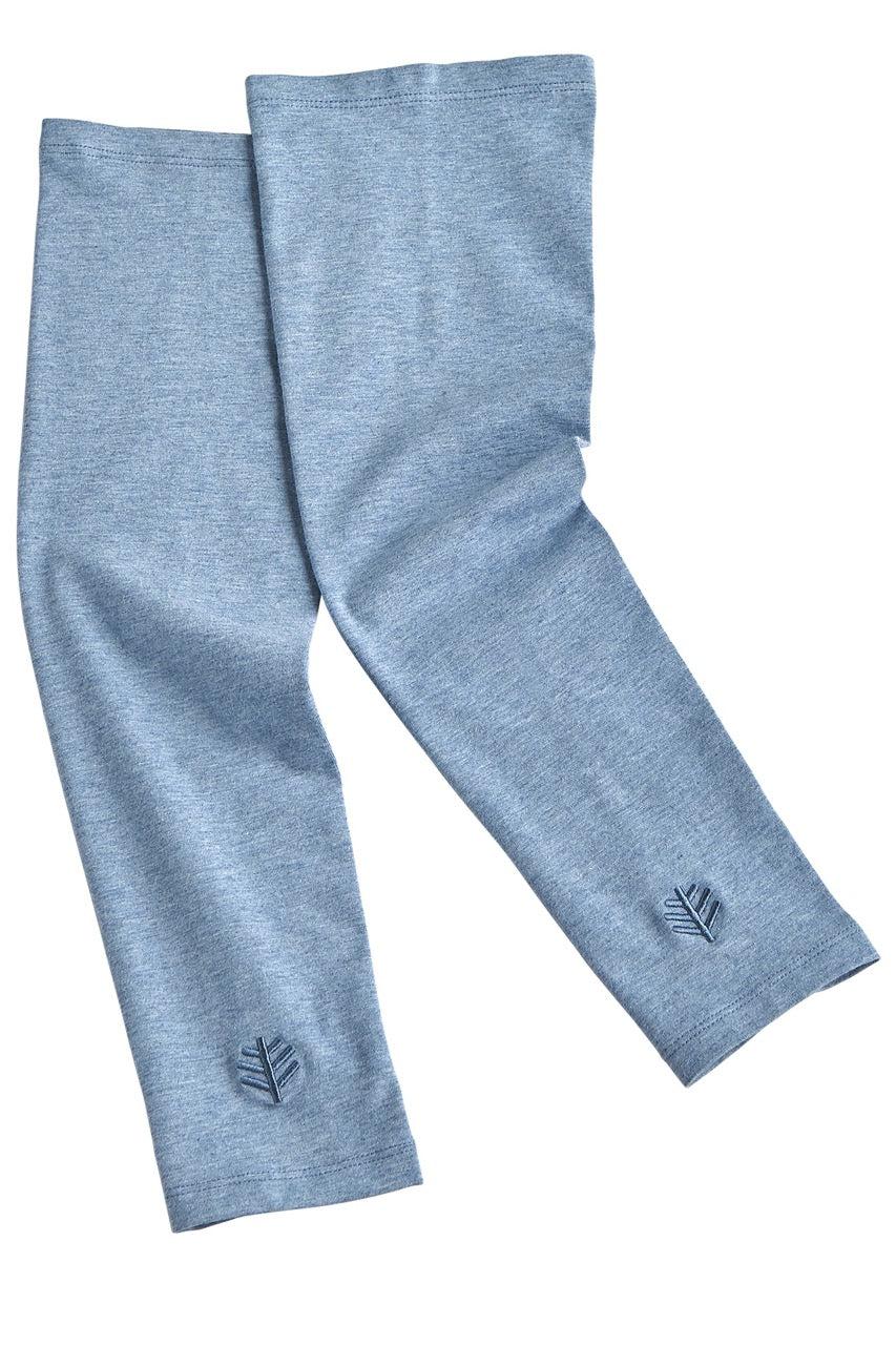 coolibar Men's Navagio Sun Sleeves | Light Blue Heather