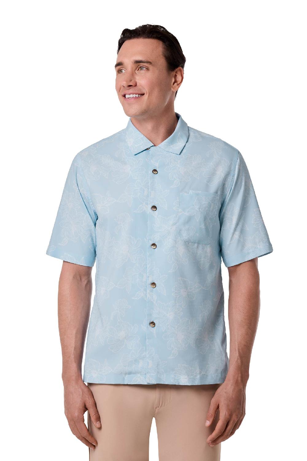 Coolibar Men's Safari Camp Shirt | Skyride Perfect Peony