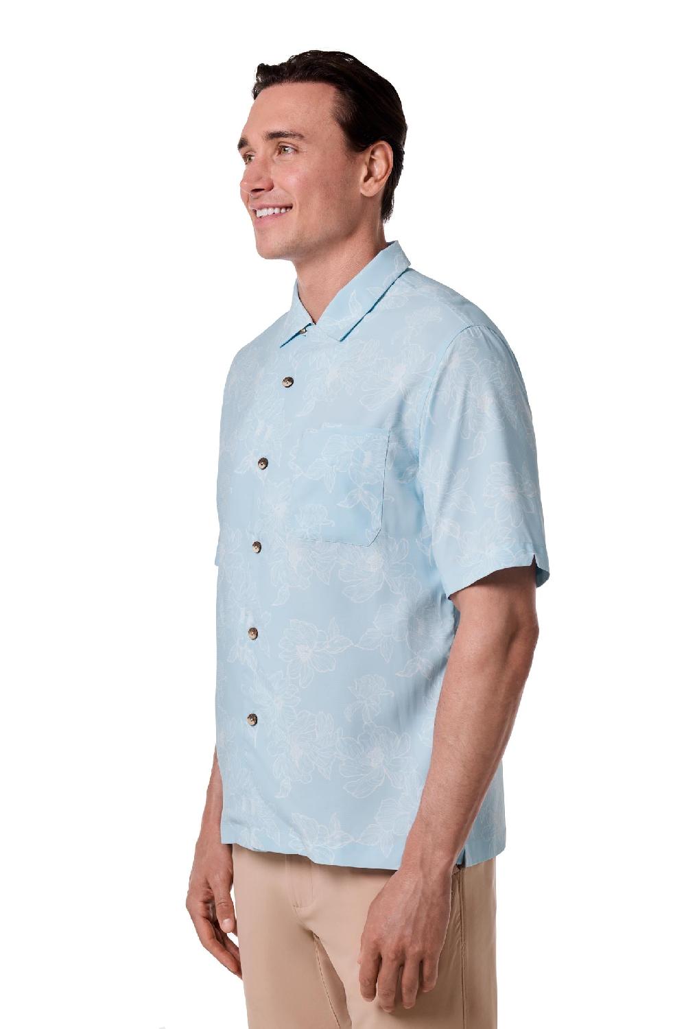 Coolibar Men's Safari Camp Shirt | Skyride Perfect Peony