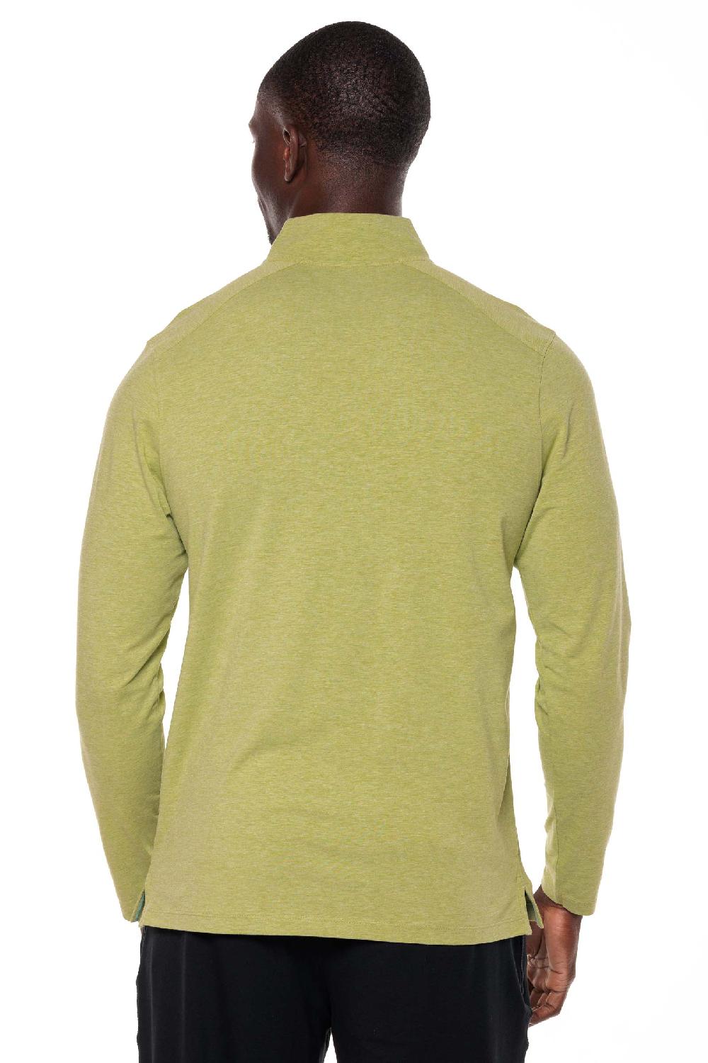 Coolibar Men's Sonora Quarter-Zip | Willow Green Heather