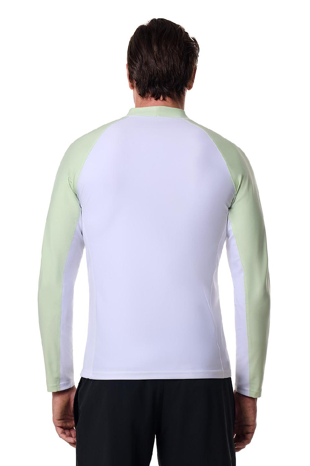 Coolibar Men's Tulum Long Sleeve Surf Rash Guard | Seedling Colorblock