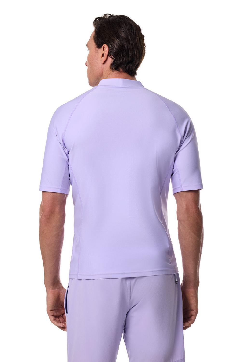 Coolibar Men's Tulum Short Sleeve Surf Rash Guard | Lavendula