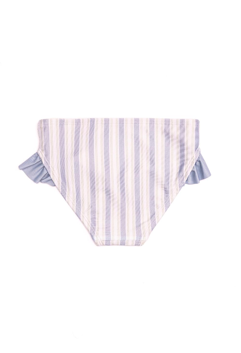 Coolibar Mini Gemma - Girls Ruffle Swim Bottom - Blue Mist Stripe Blue Mist | Blue Mist Stripe Blue Mist