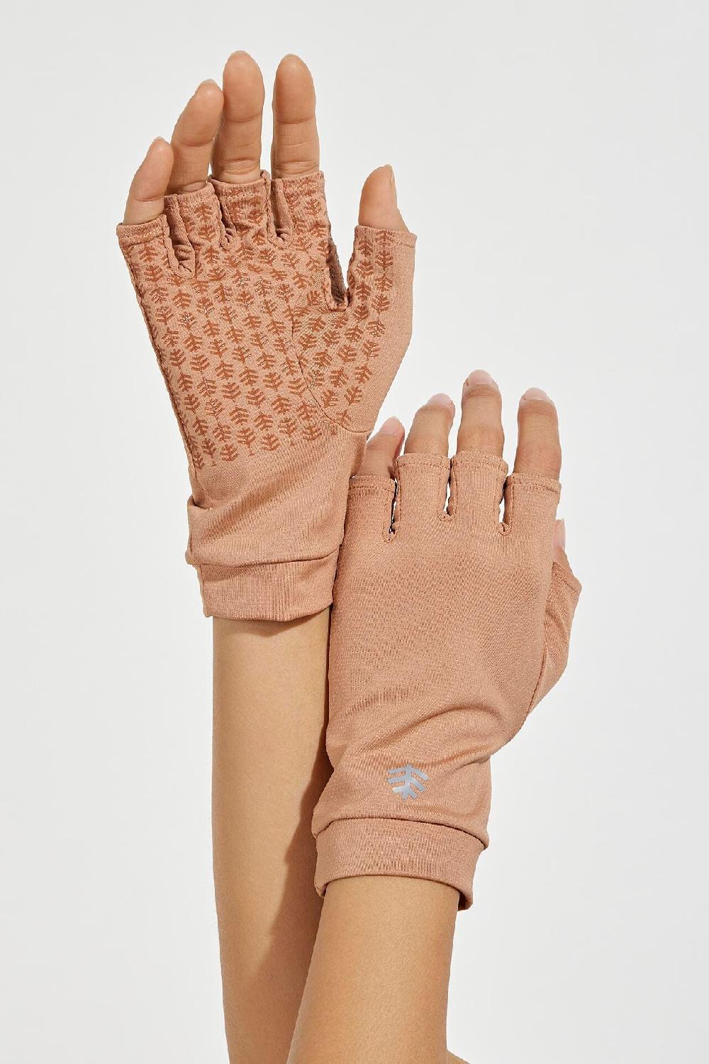 coolibar Ouray UV Fingerless Sun Gloves | Antique Tea