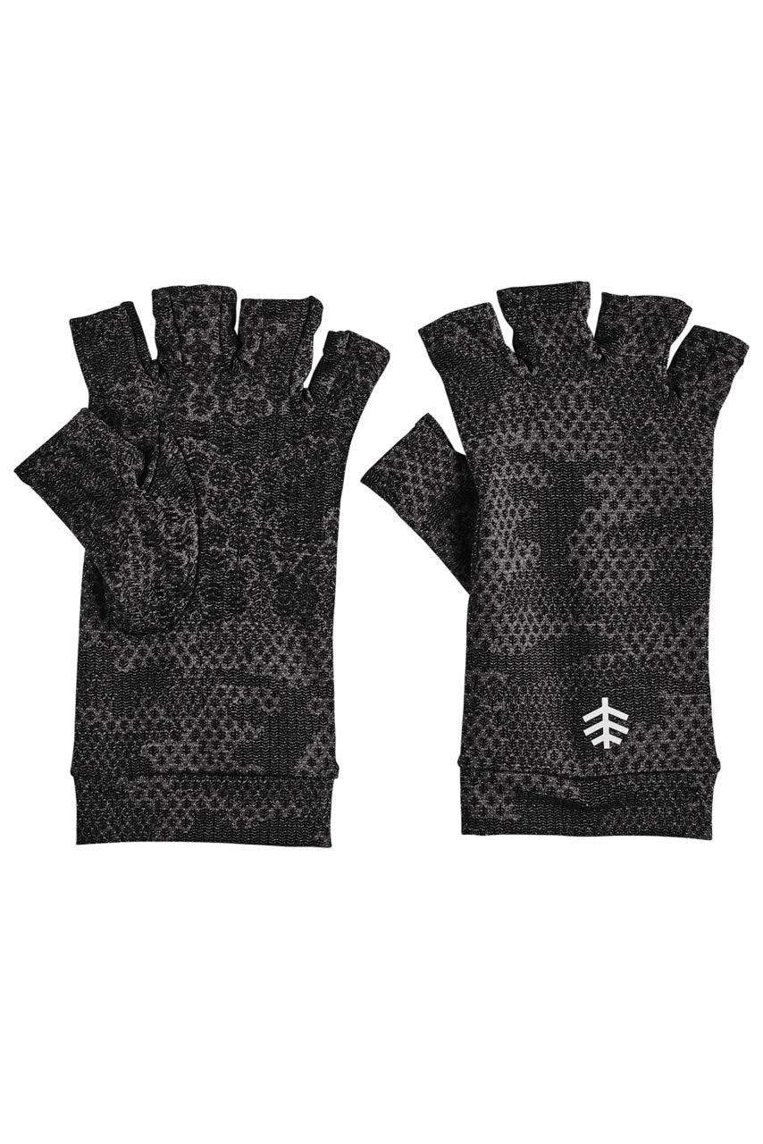 coolibar Ouray UV Fingerless Sun Gloves | Charcoal Coolibar Camo