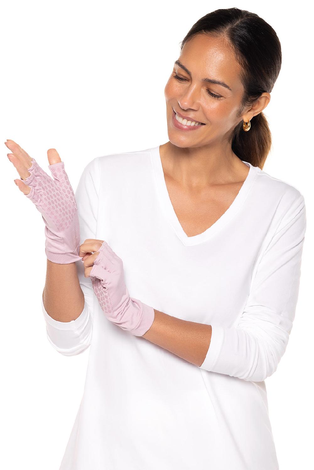 Coolibar Ouray UV Fingerless Sun Gloves | Dusty Mauve