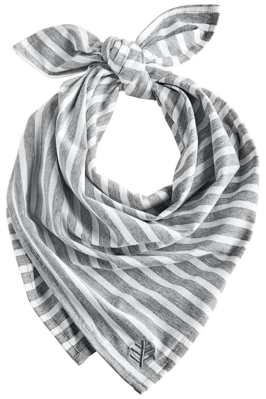 Coolibar Sanibel Everyday Beach Bandana | Grey/White Stripe