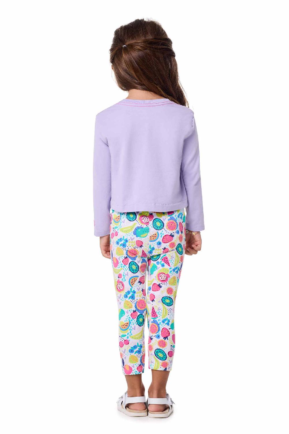 Coolibar Toddler Coco Plum Everyday Long Sleeve Graphic T-Shirt | Lavendula Fruit Party