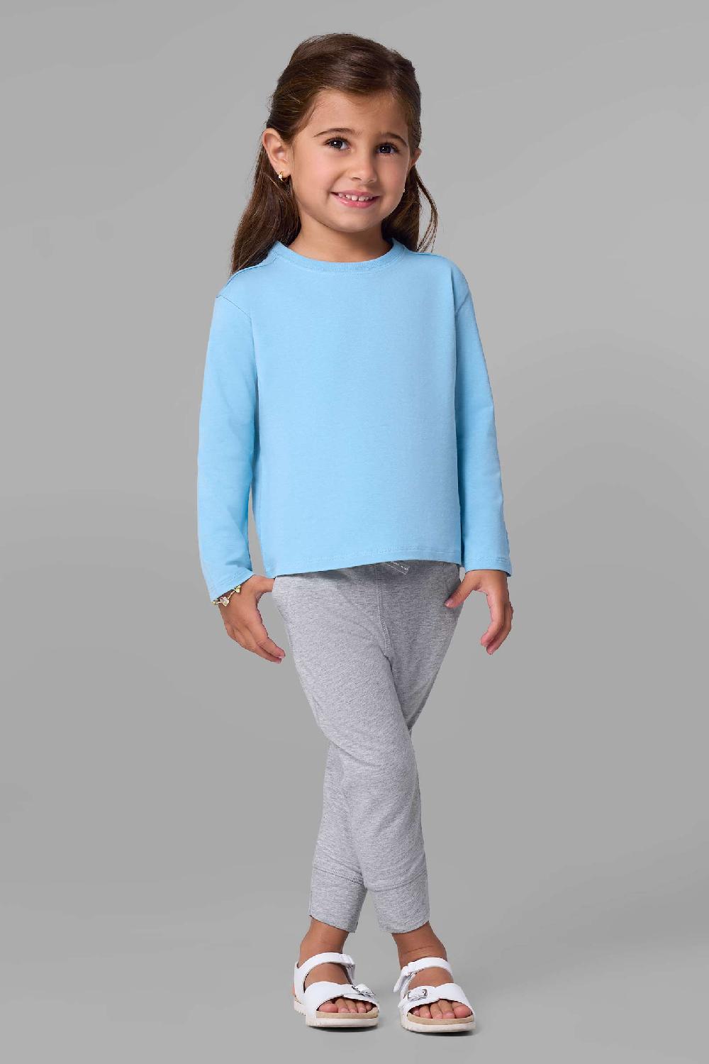 coolibar Toddler Coco Plum Everyday Long Sleeve T-Shirt | Arctic Blue