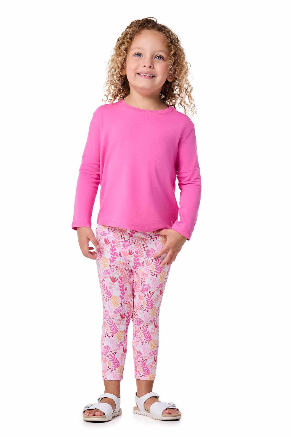 Coolibar Toddler Coco Plum Everyday Long Sleeve T-Shirt | Tulip Pink