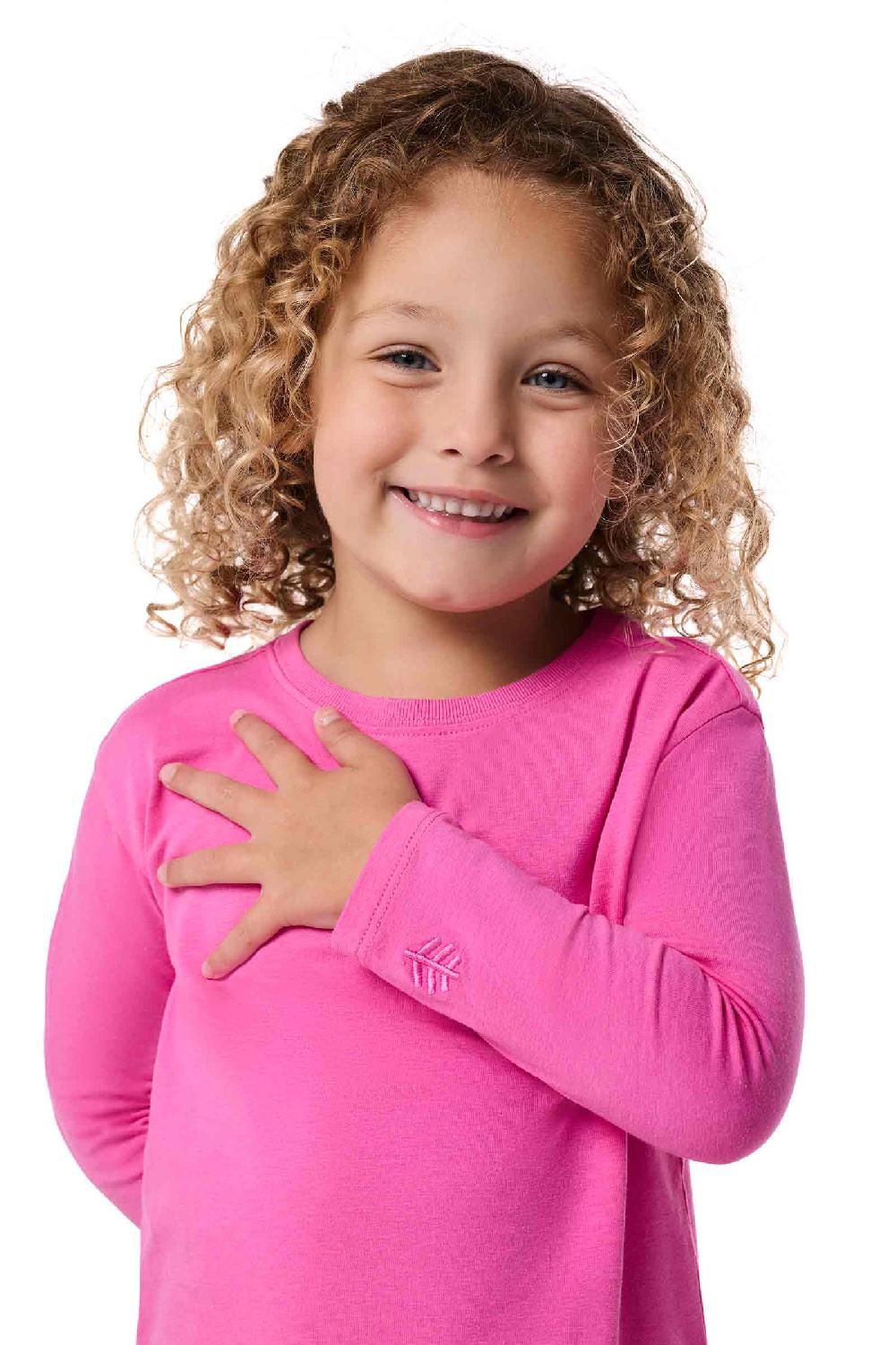 Coolibar Toddler Coco Plum Everyday Long Sleeve T-Shirt | Tulip Pink