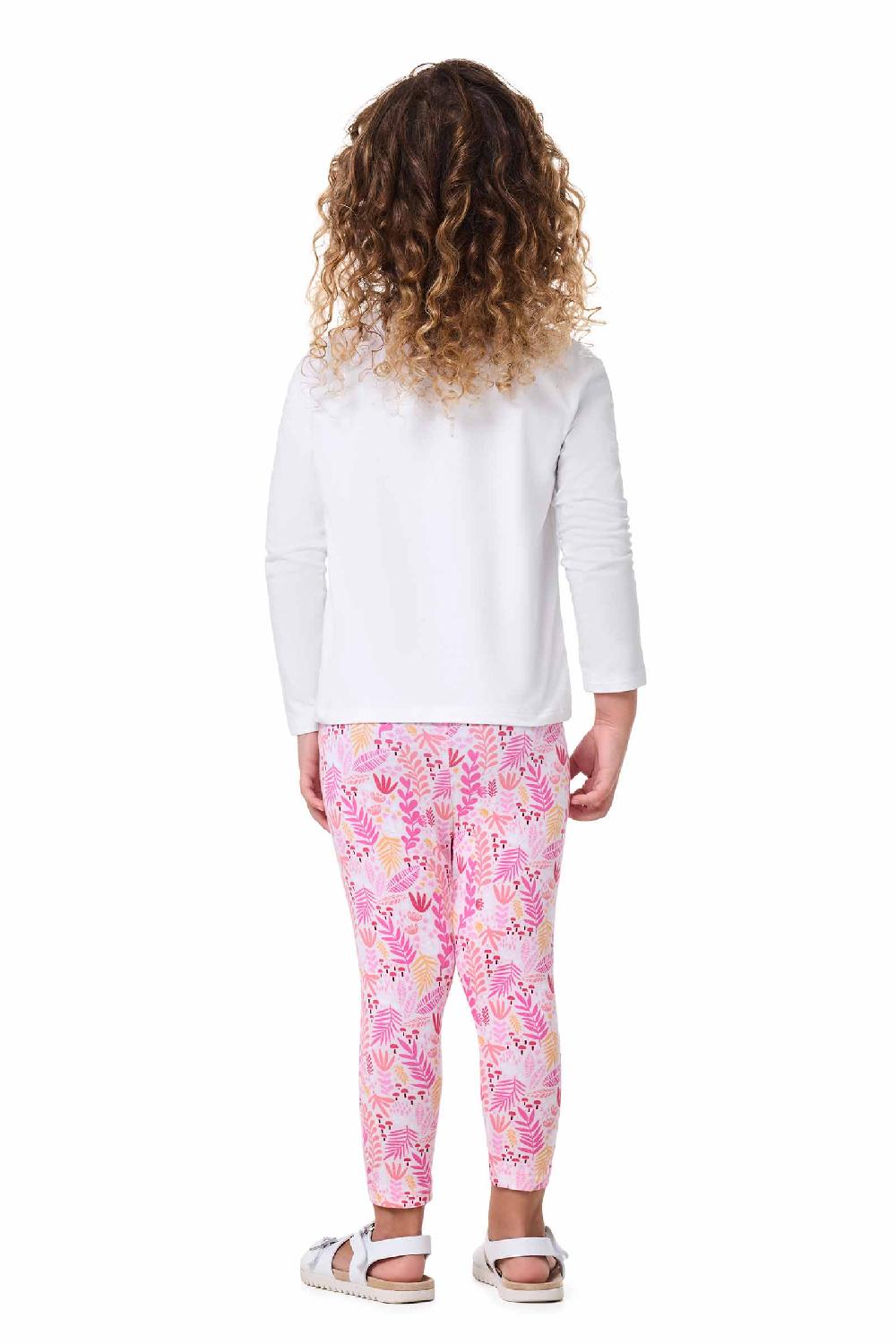 Coolibar Toddler Monterey Summer Leggings | Soft Pink Blooming Forest