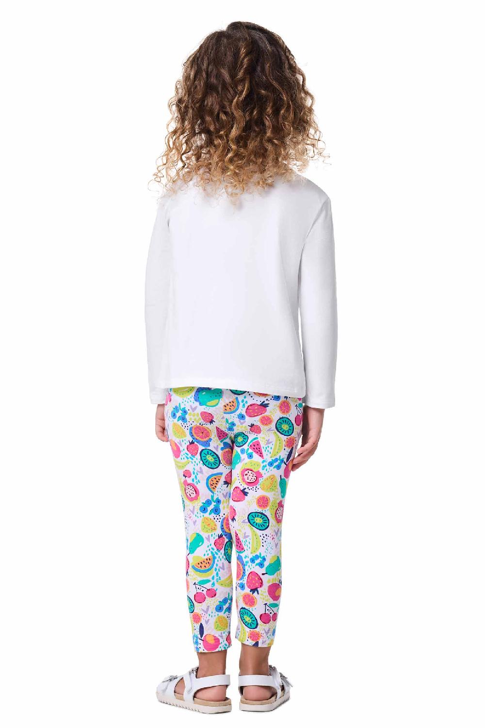 Coolibar Toddler Monterey Summer Leggings | White Fruit Party