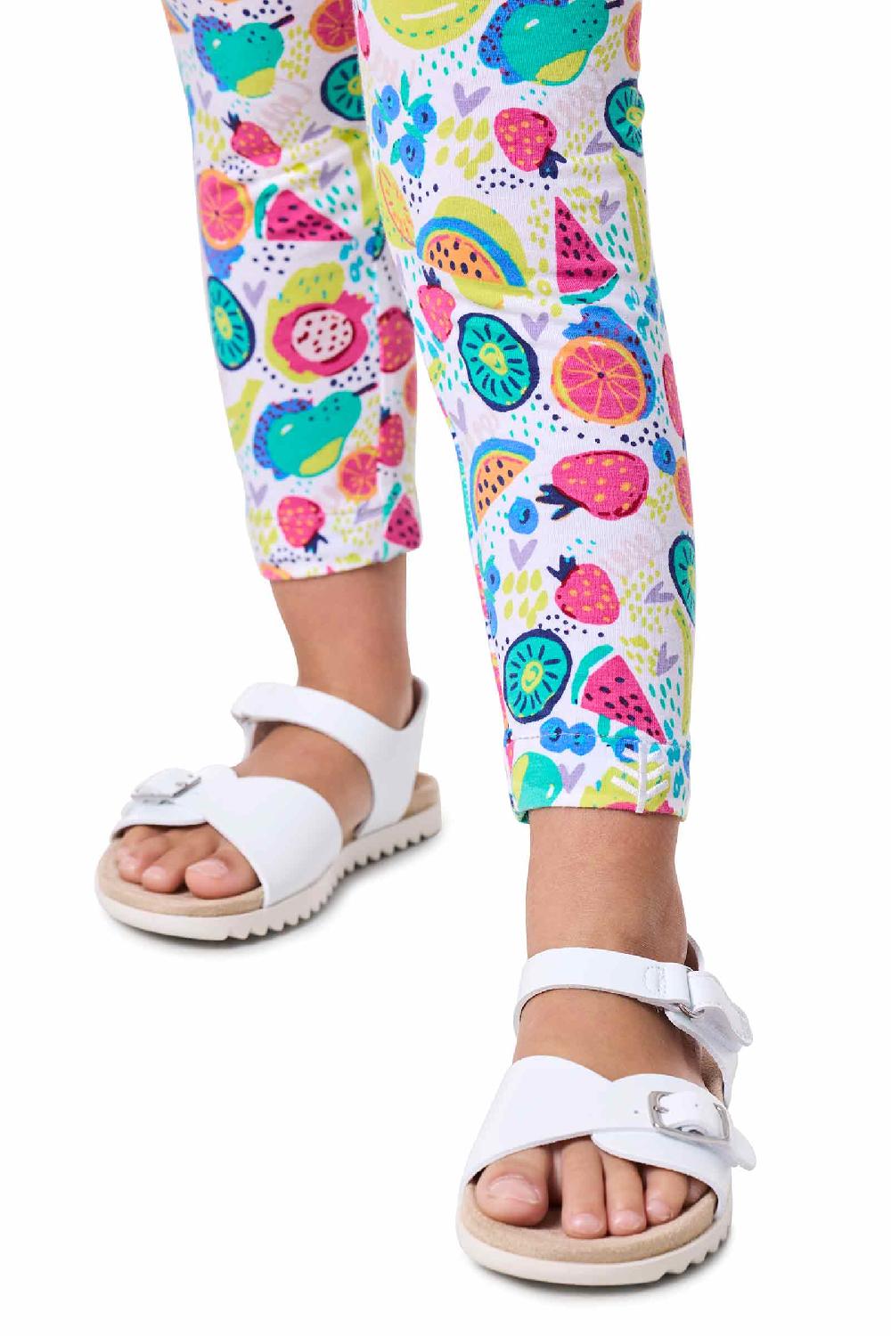 Coolibar Toddler Monterey Summer Leggings | White Fruit Party