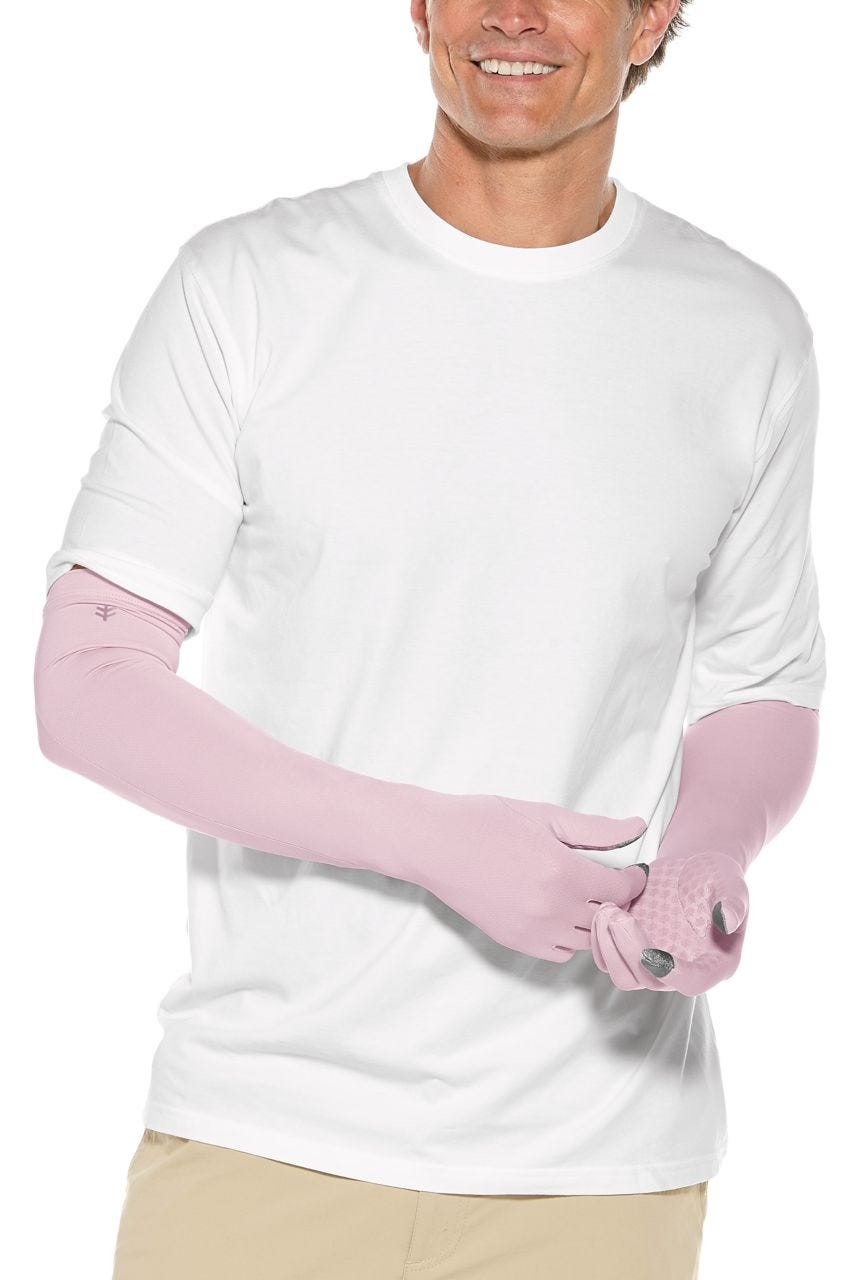 Coolibar Unisex Culebra UV Long Sun Gloves | Dusty Mauve