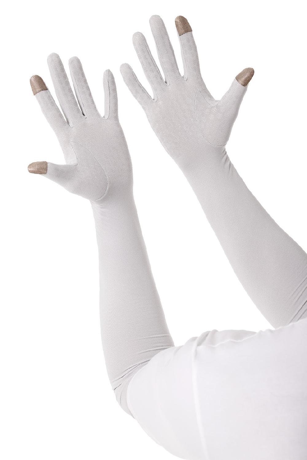 Coolibar Unisex Culebra UV Long Sun Gloves | Sleek Grey