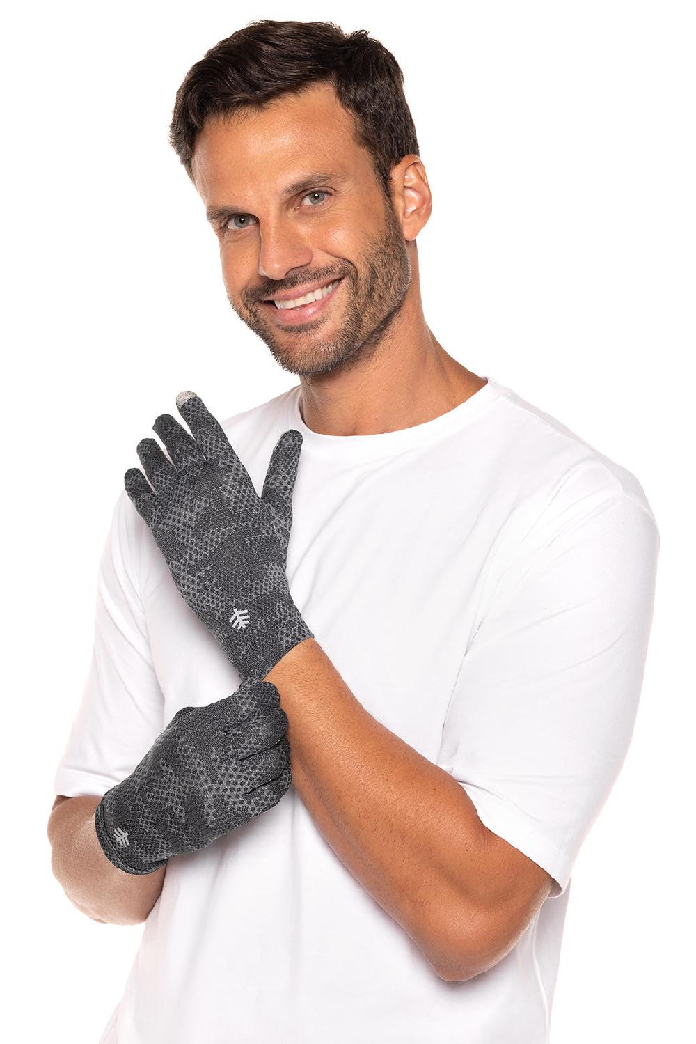 Coolibar Unisex Gannett UV Gloves | Charcoal Coolibar Camo